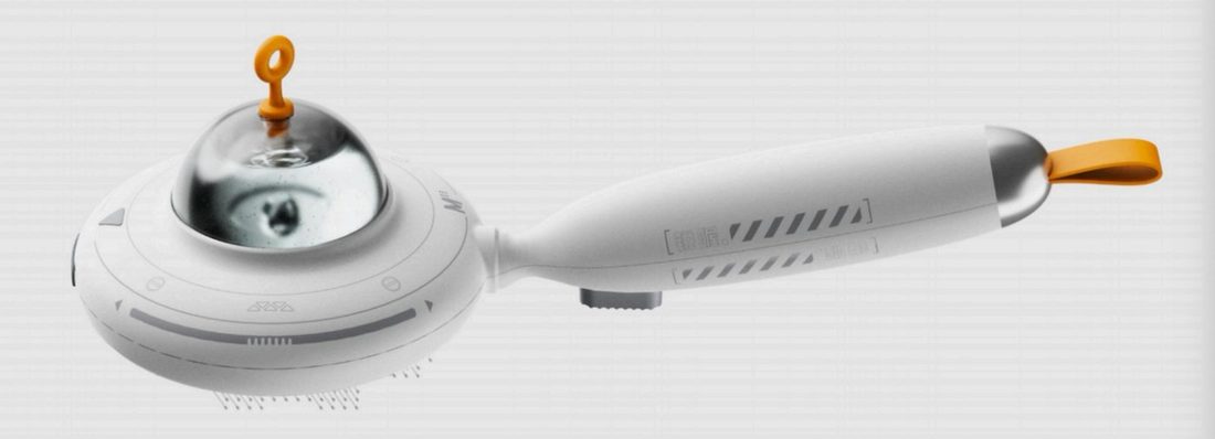 Side view: the 17-degree handle angle keeps the wrist in a natural position.