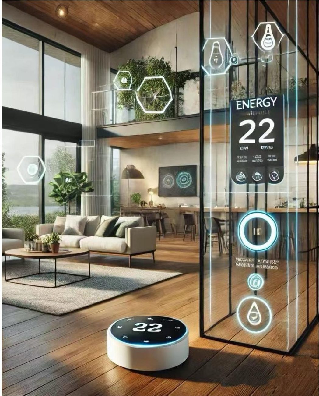 Concept: the valve as part of a connected home heating system.
